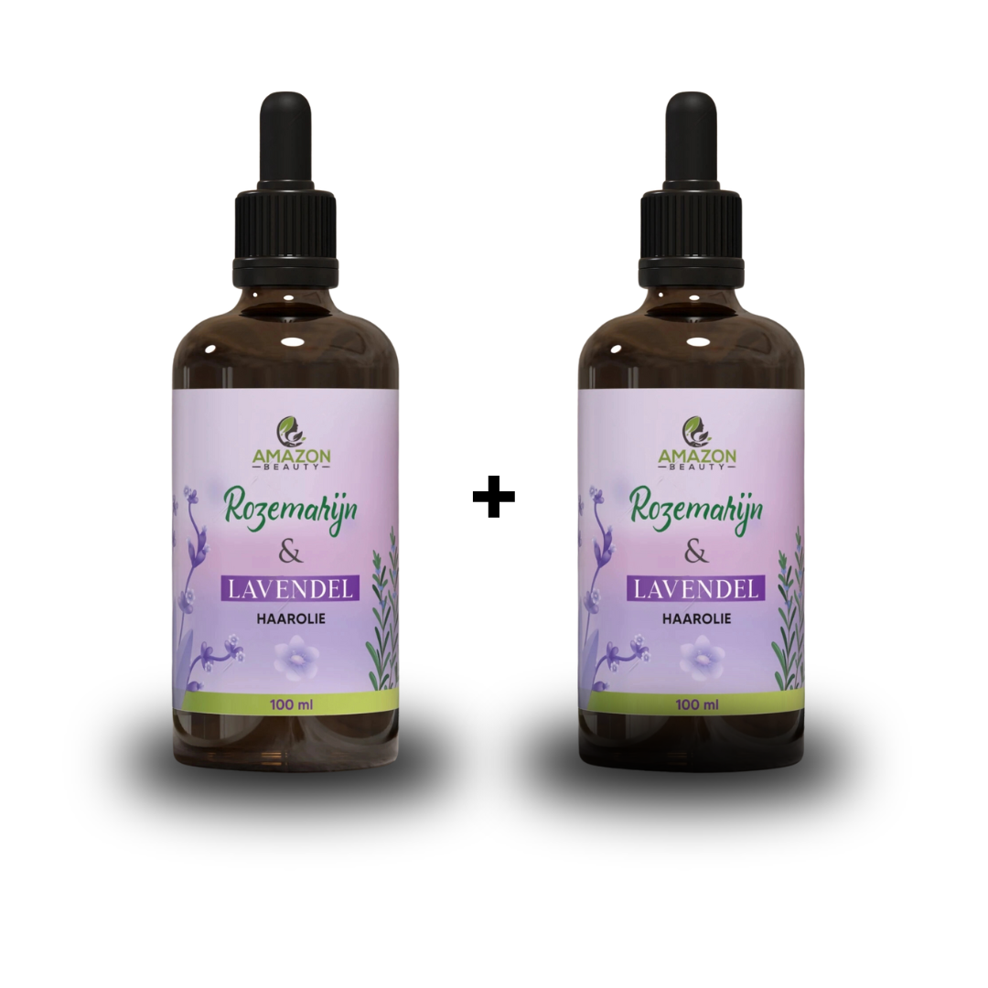 Lavendel & Rozemarijn - Haargroei olie - 1+1 gratis + cadeau